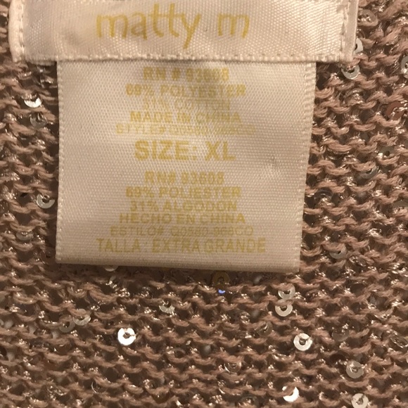 4/$25 Maddy M Sequined Knitted Tank - Picture 3 of 5